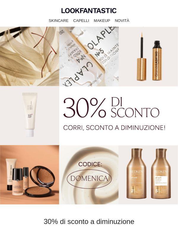 30% di sconto a diminuzione!