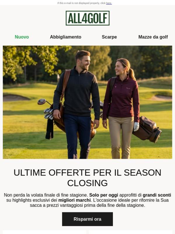Solo per oggi: Fino al -70% nel Season Closing