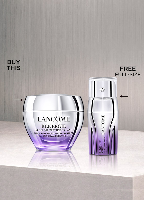 BUY RÉNERGIE H.P.N. 300-PEPTIDE CREAM SPF 25(1.7 OZ) GET A FREE RÉNERGIE H.C.F. TRIPLE SERUM EYE (1.0 OZ) A $95 VALUE! USE CODE FALLFRESH SHOP NOW
