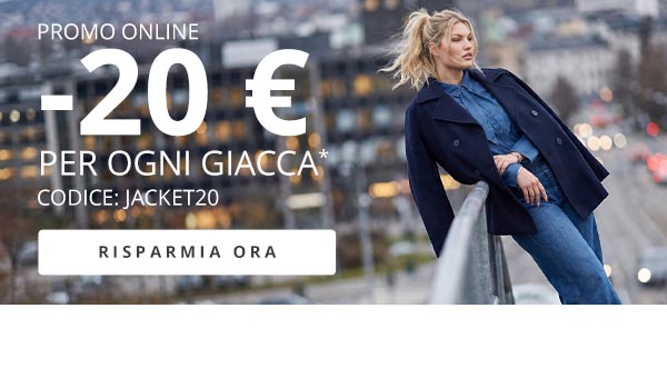 Giacche stilose in sconto! Codice: JACKET20