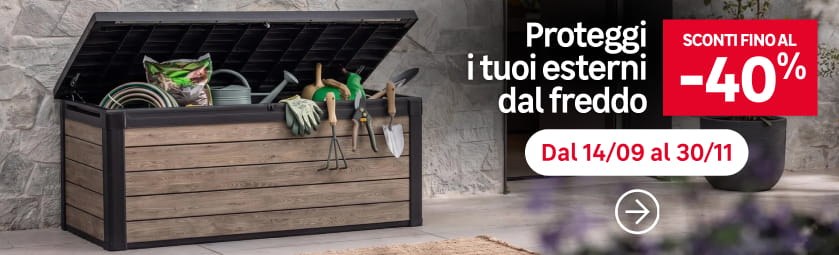 Proteggi i tuoi esterni dal freddo: sconti fino al -40% dal 14 settembre al 30 novembre
