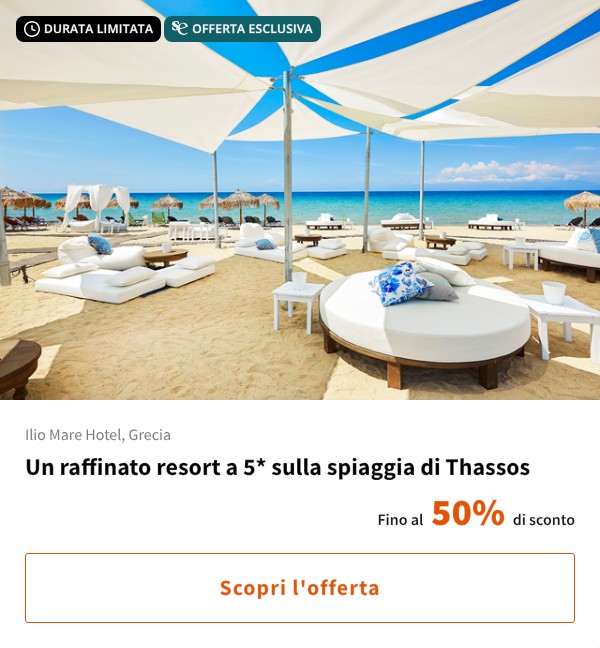 Un raffinato resort a 5* sulla spiaggia di Thassos