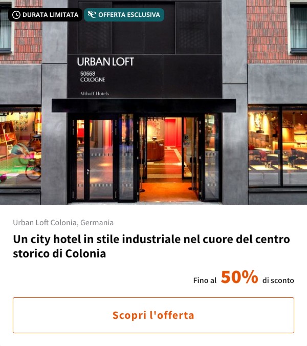 Un city hotel in stile industriale nel cuore del centro storico di Colonia
