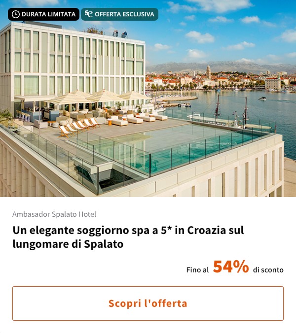 Un elegante soggiorno spa a 5* in Croazia sul lungomare di Spalato