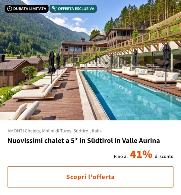 Nuovissimi chalet a 5* in Südtirol in Valle Aurina