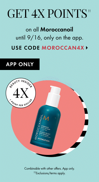 Get 4X Points on all Moroccanoil