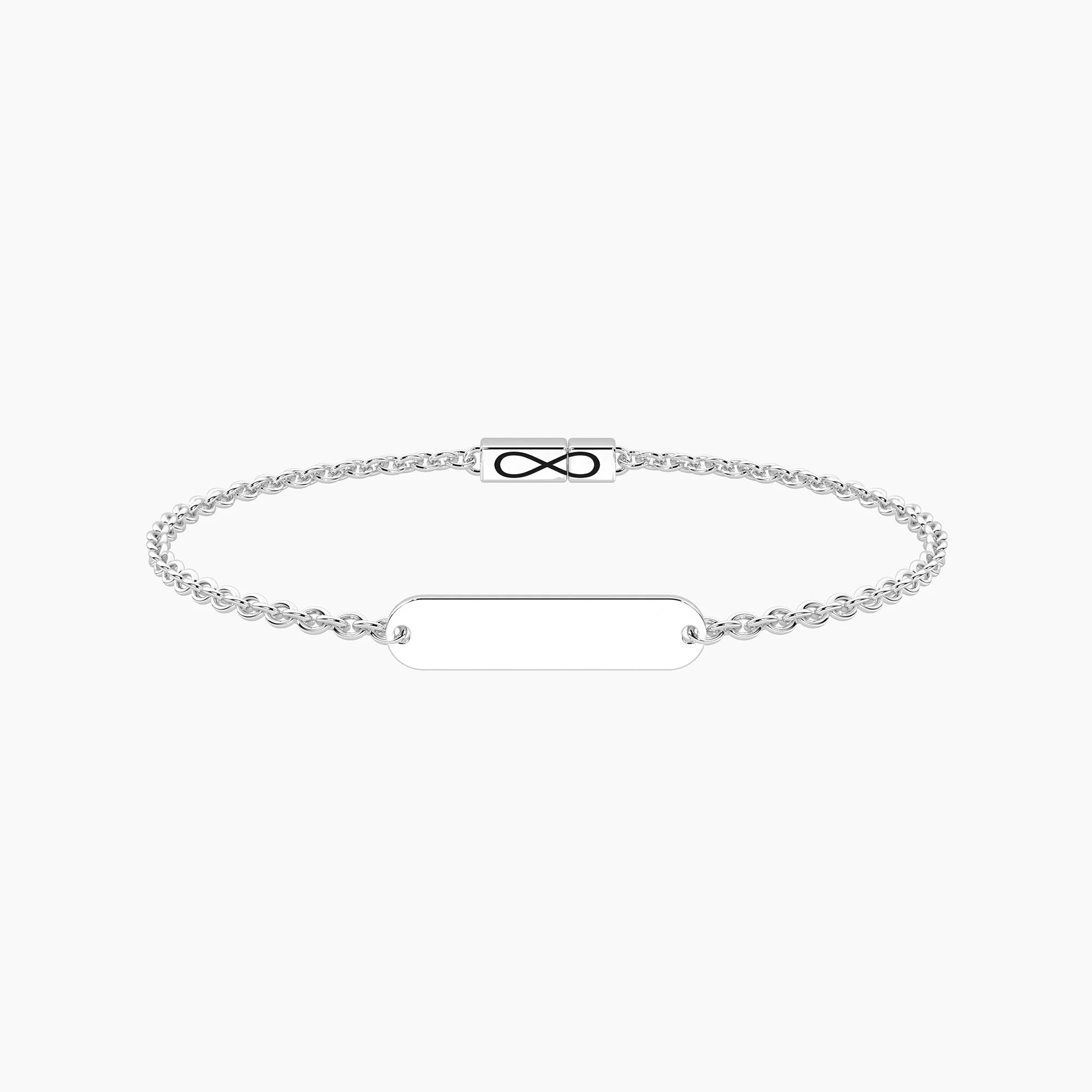 Image of Bracciale Infinity con targhetta TAG