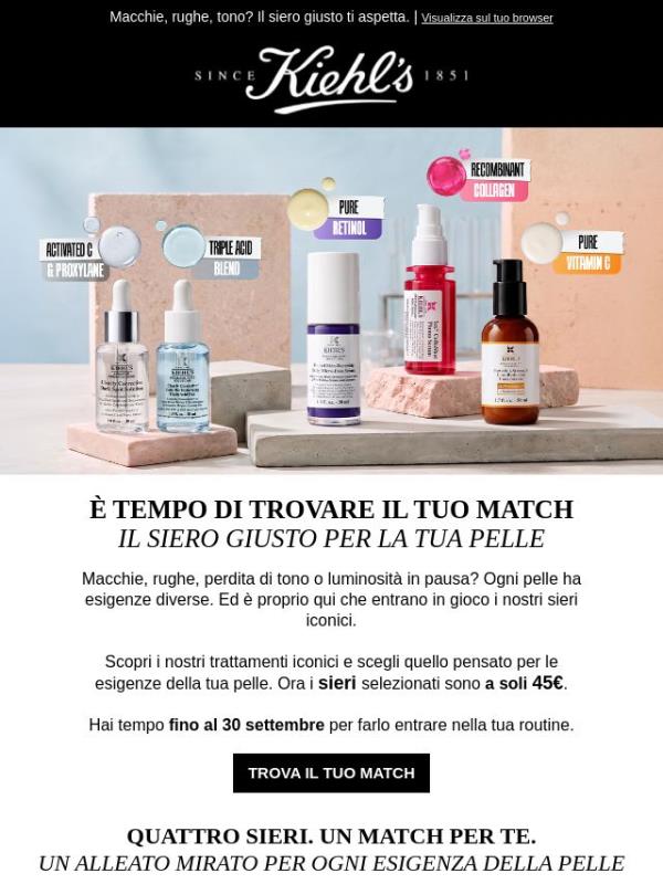 💘 Match perfetto: il tuo siero Kiehl’s a 45€