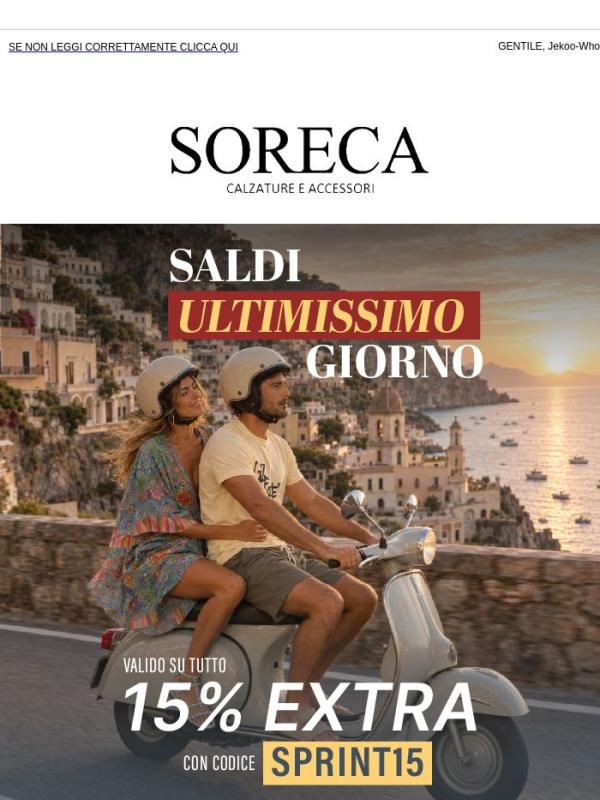Ultime ore di Sprint Saldi >