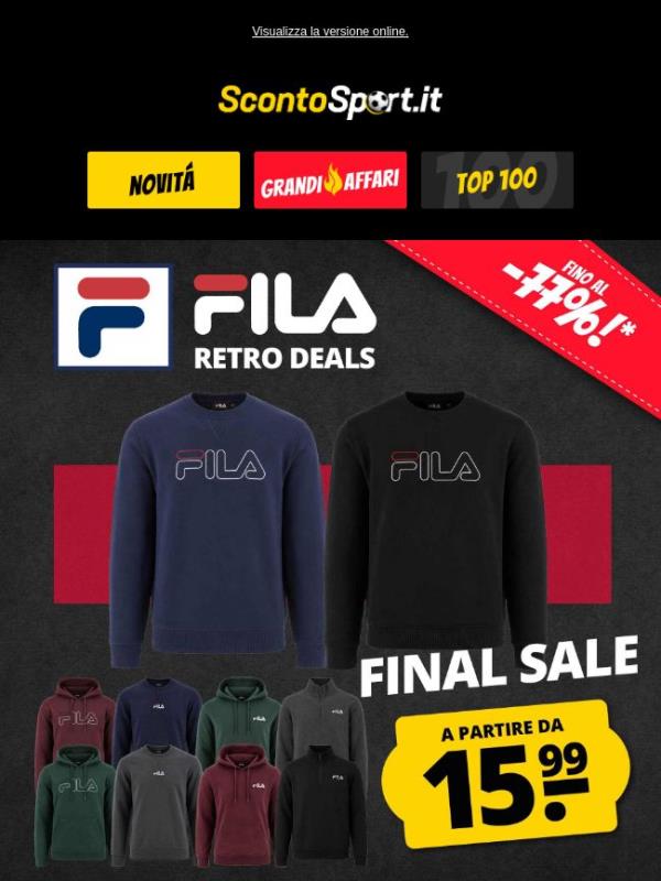 Offerte FILA Retro a partire da soli 15,99 € 🔥 Saldi finali!