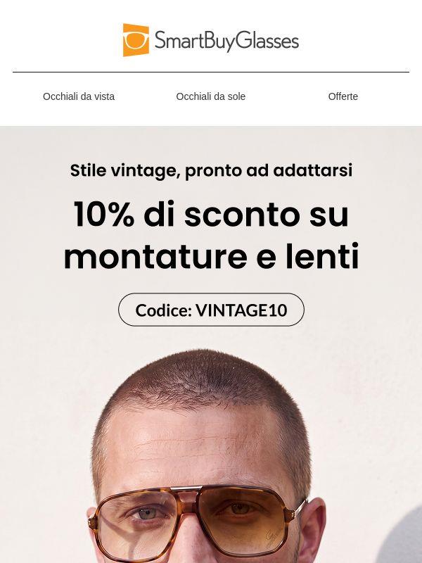 10% di sconto su montature Vintage + lenti Transitions®