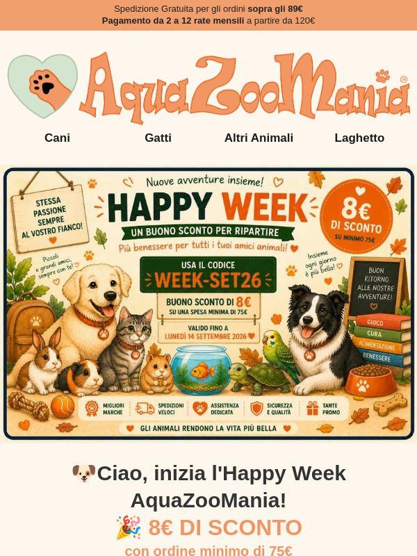 8€ di Sconto - ULTIME ORE 🎉 Happy Week AquaZooMania!