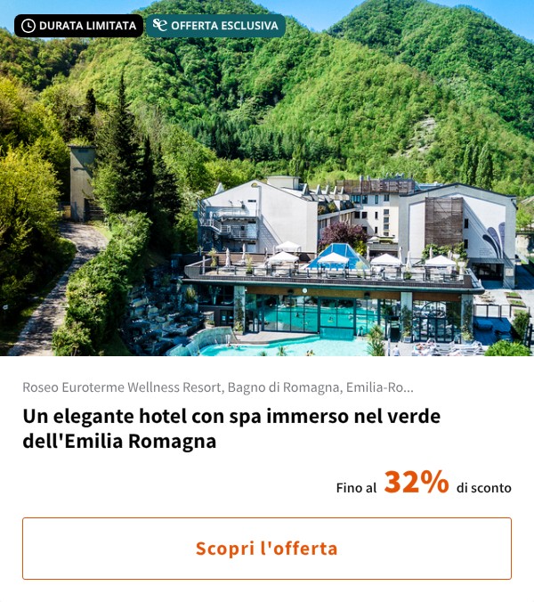 Un elegante hotel con spa immerso nel verde dell'Emilia Romagna