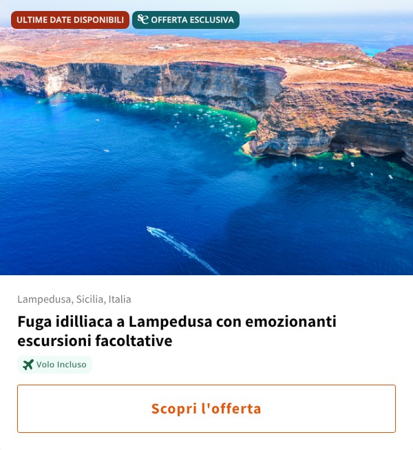 Fuga idilliaca a Lampedusa con emozionanti escursioni facoltative