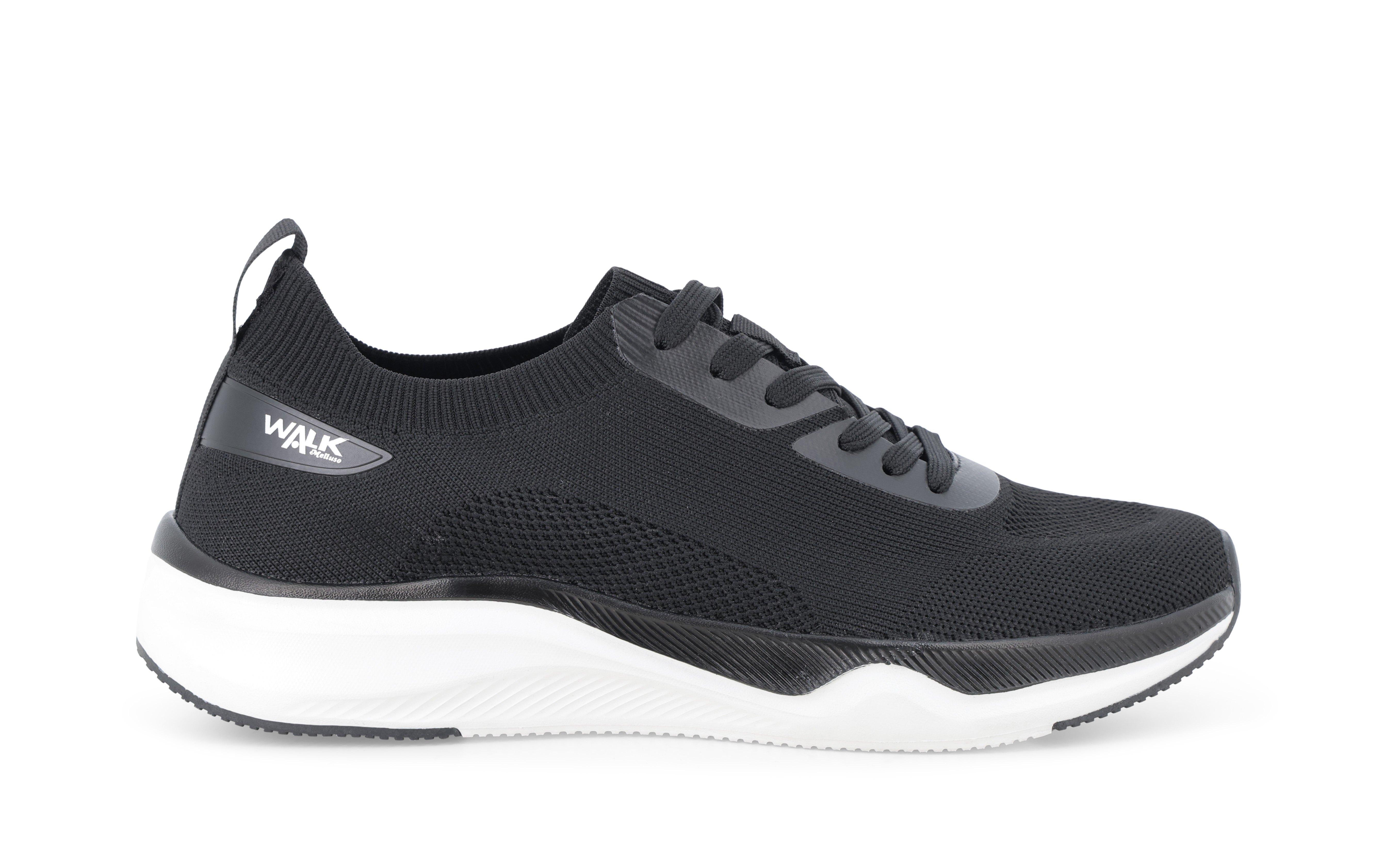Sneakers uomo in tessuto elastico nero u93400bk