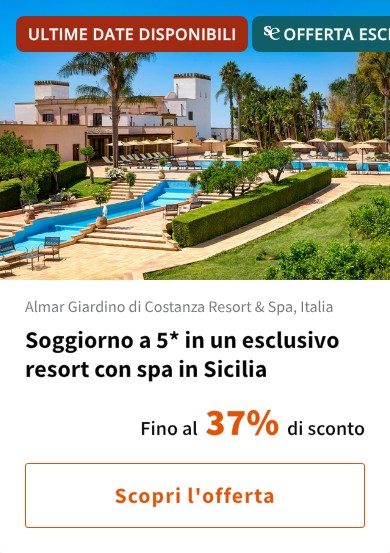 Soggiorno a 5* in un esclusivo resort con spa in Sicilia