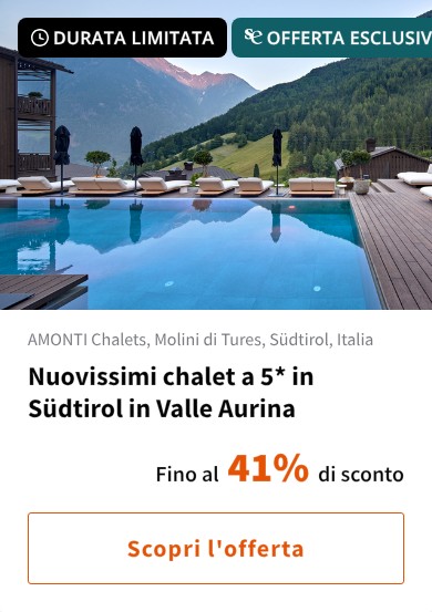 Nuovissimi chalet a 5* in Südtirol in Valle Aurina