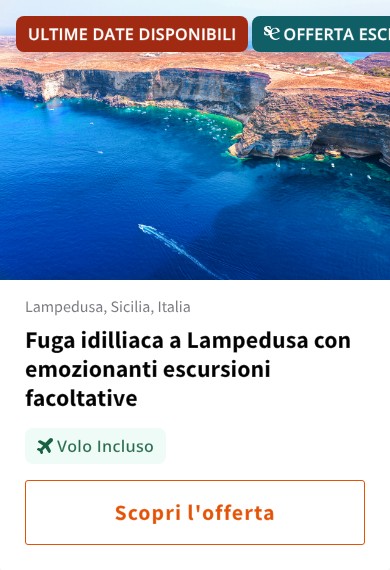 Fuga idilliaca a Lampedusa con emozionanti escursioni facoltative