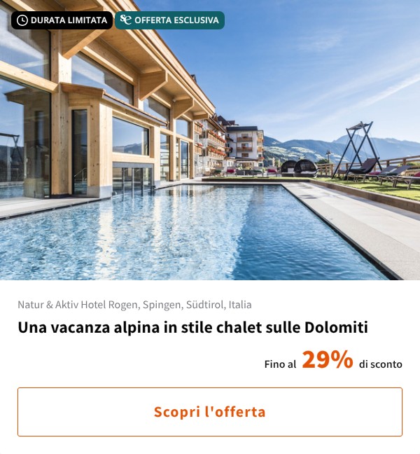 Una vacanza alpina in stile chalet sulle Dolomiti