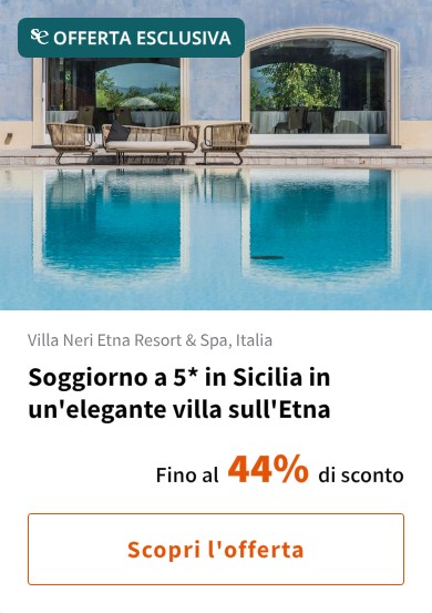 Soggiorno a 5* in Sicilia in un'elegante villa sull'Etna