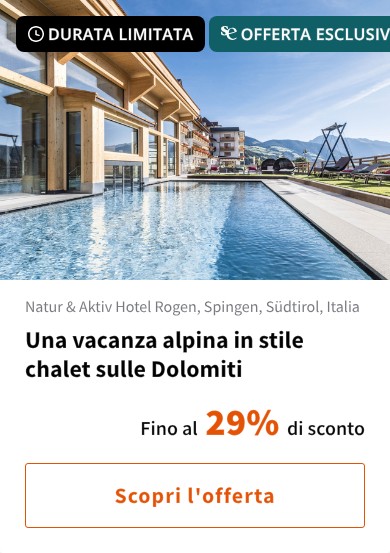 Una vacanza alpina in stile chalet sulle Dolomiti