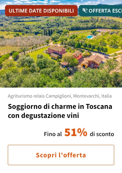 Soggiorno di charme in Toscana con degustazione vini
