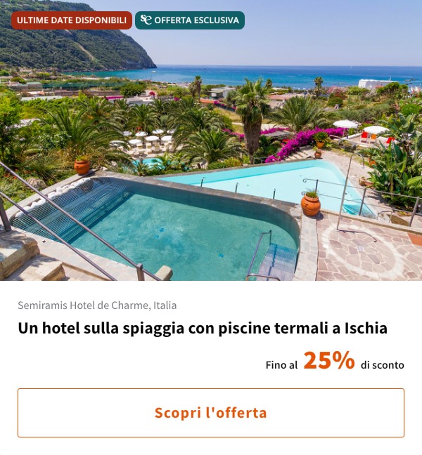 Un hotel sulla spiaggia con piscine termali a Ischia