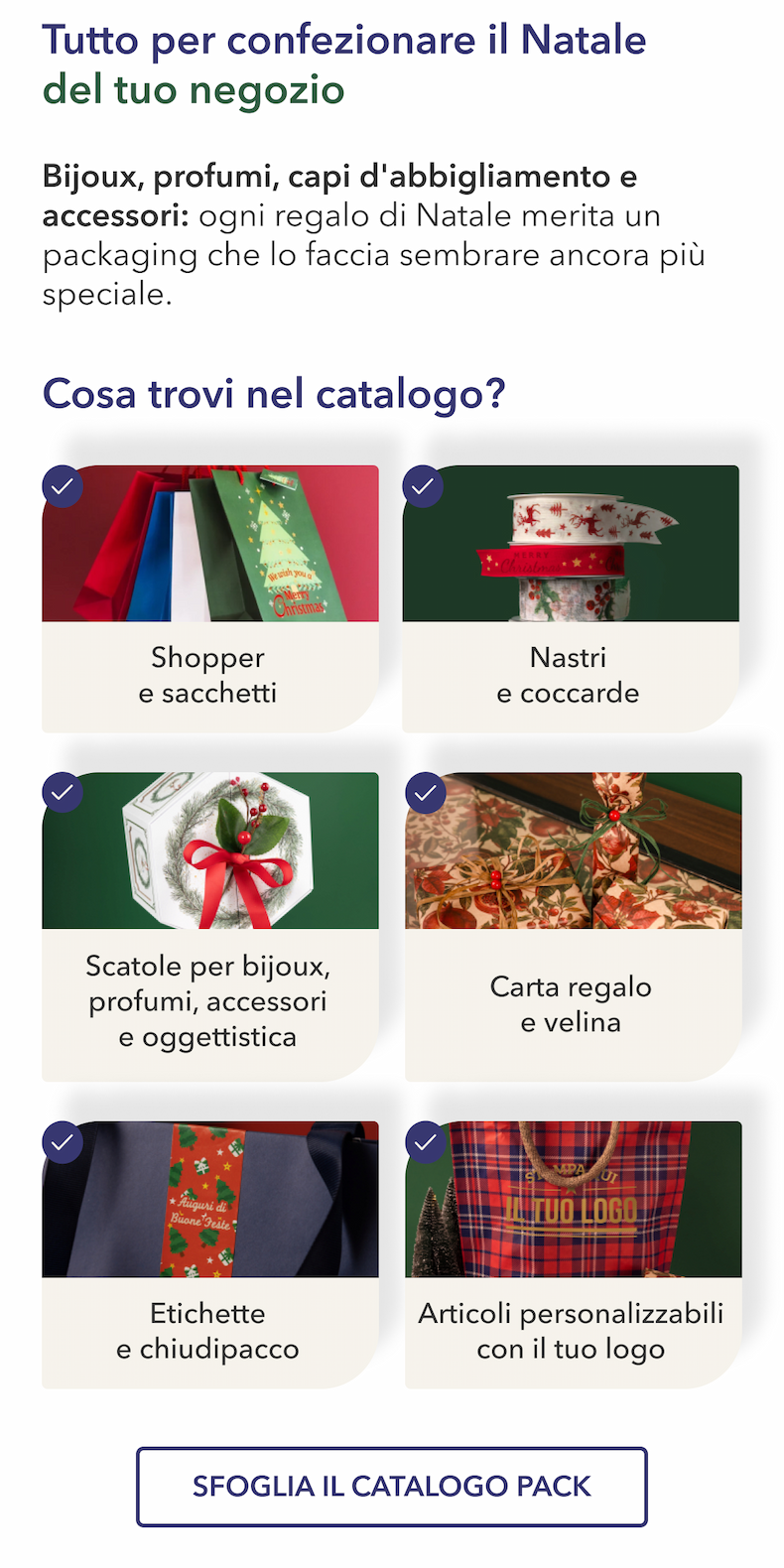 Sfoglia il catalogo Pack