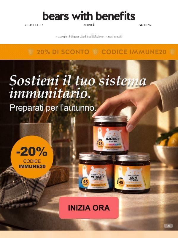 Supporto per il tuo sistema immunitario! 🛡️