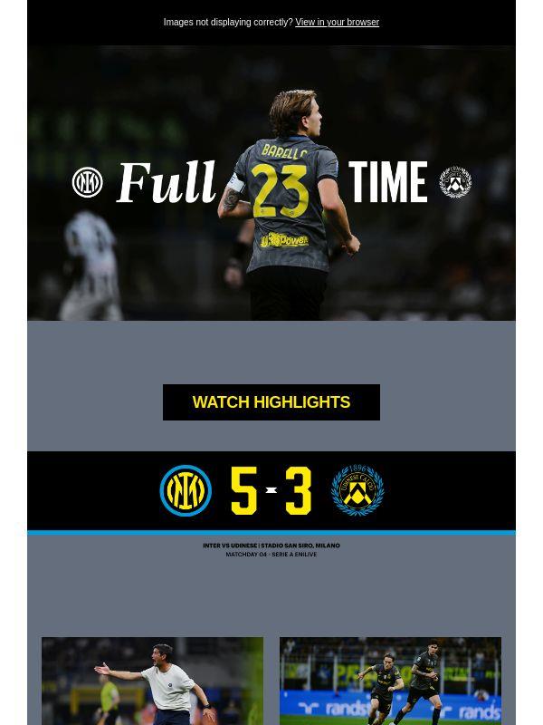 Match review, Inter-Udinese 5-3 | Altra rimonta show!