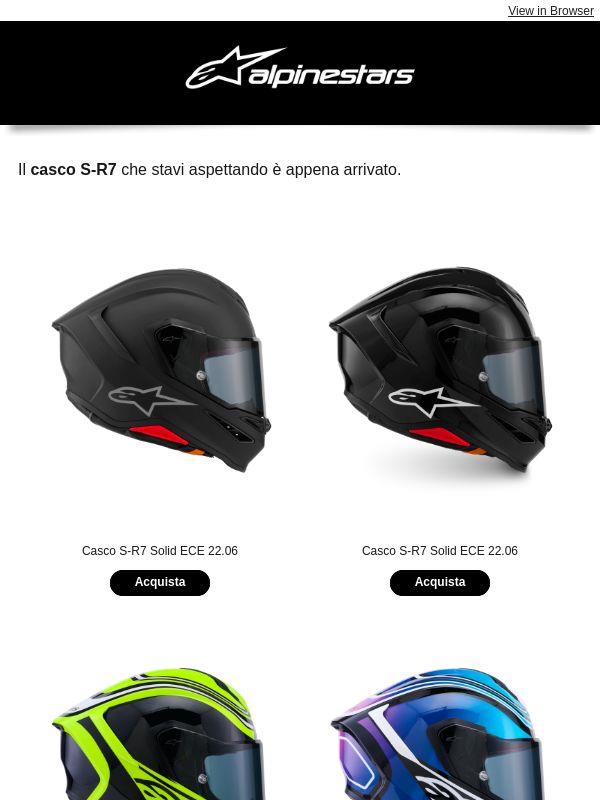I caschi S-R7 sono ora disponibili