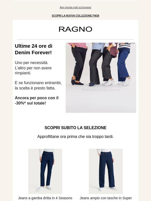 Ultime 24 ore: 2 jeans, -30% sul totale ⏰