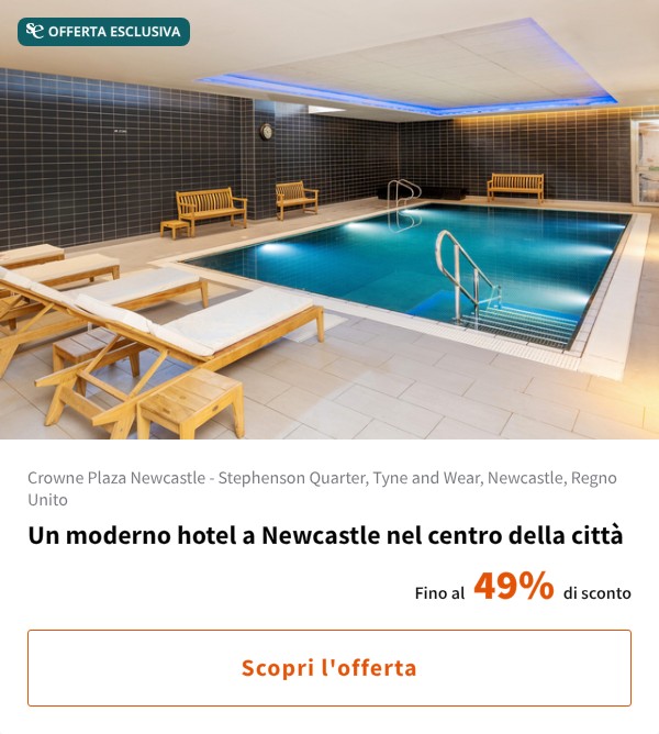 Un moderno hotel a Newcastle nel centro della città