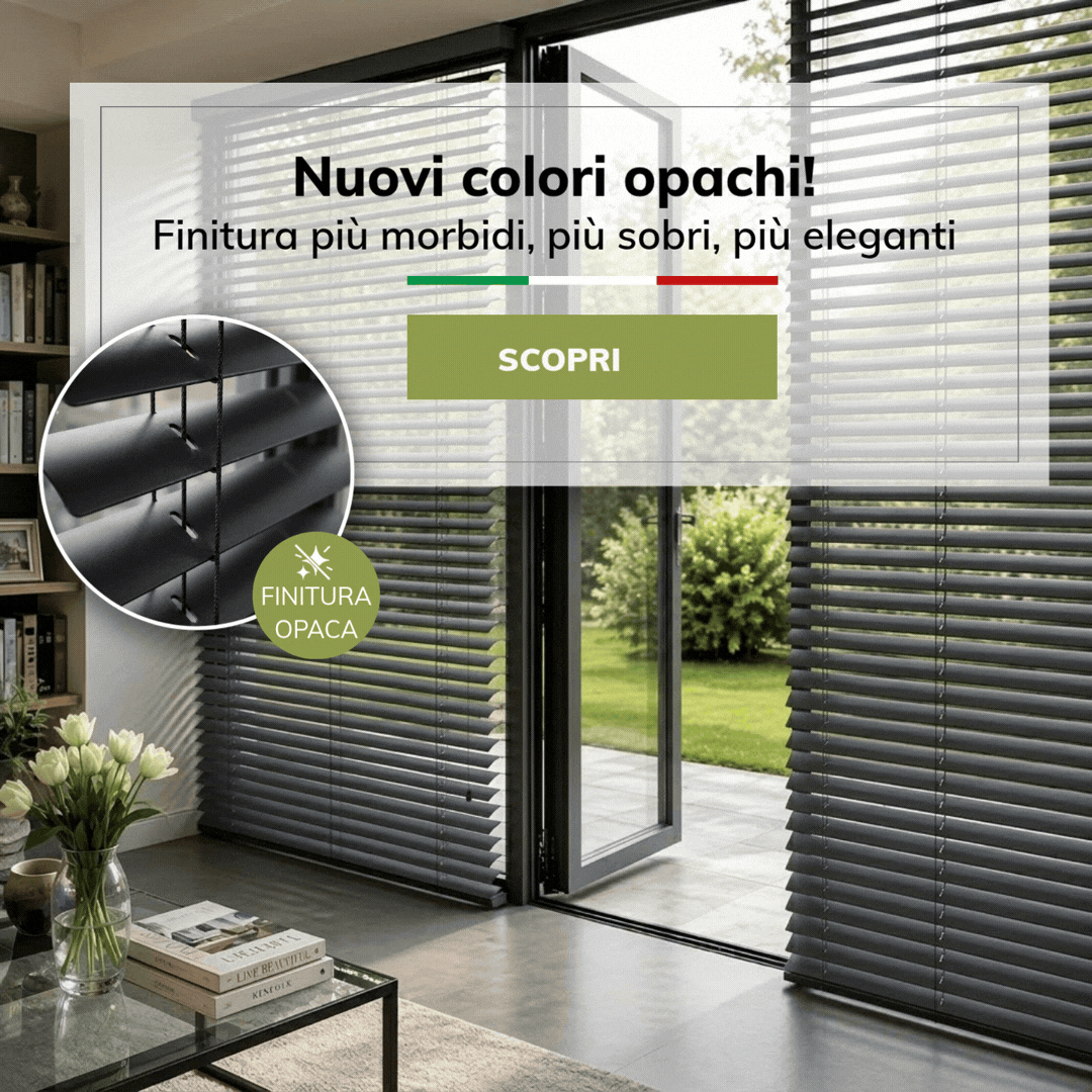 Colori opachi per veneziane in alluminio