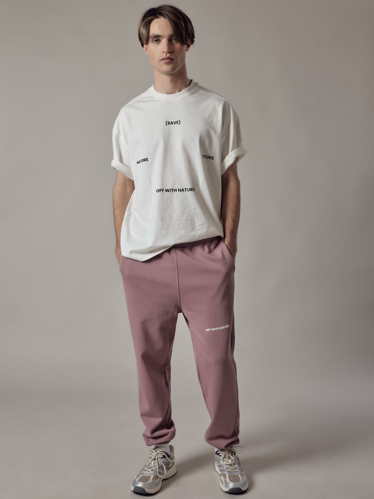 Joggers Loose Fit Unisex Dusty Pink