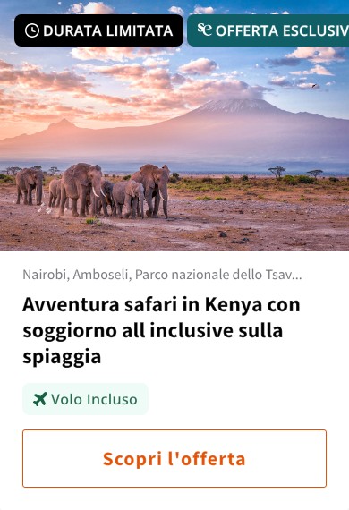Avventura safari in Kenya con soggiorno all inclusive sulla spiaggia
