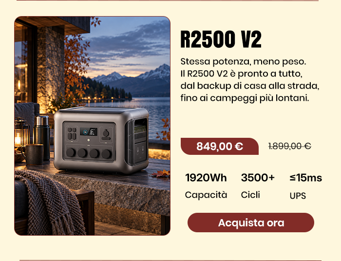 R2500 V2 Power Station Portatile 2500W 1920Wh
