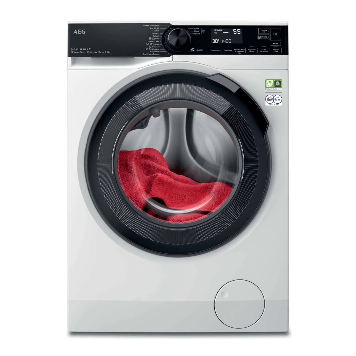 Lavatrice Serie 8000 PowerCare UniversalDose 8 kg