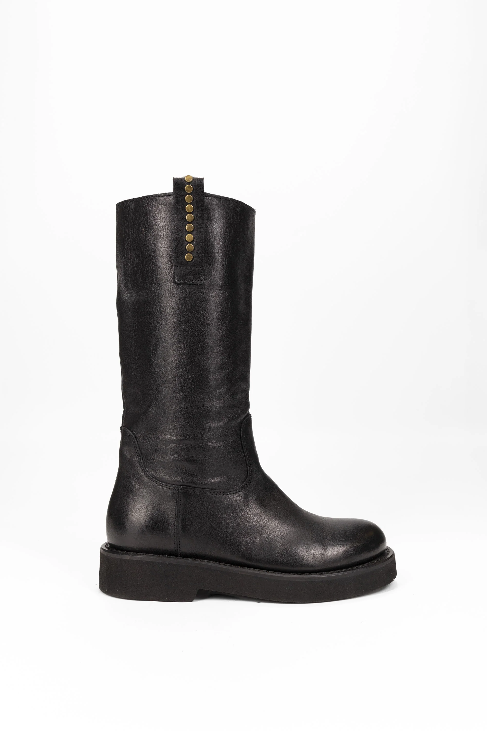 Stivali Biker con Borchie in Pelle Jennifer
