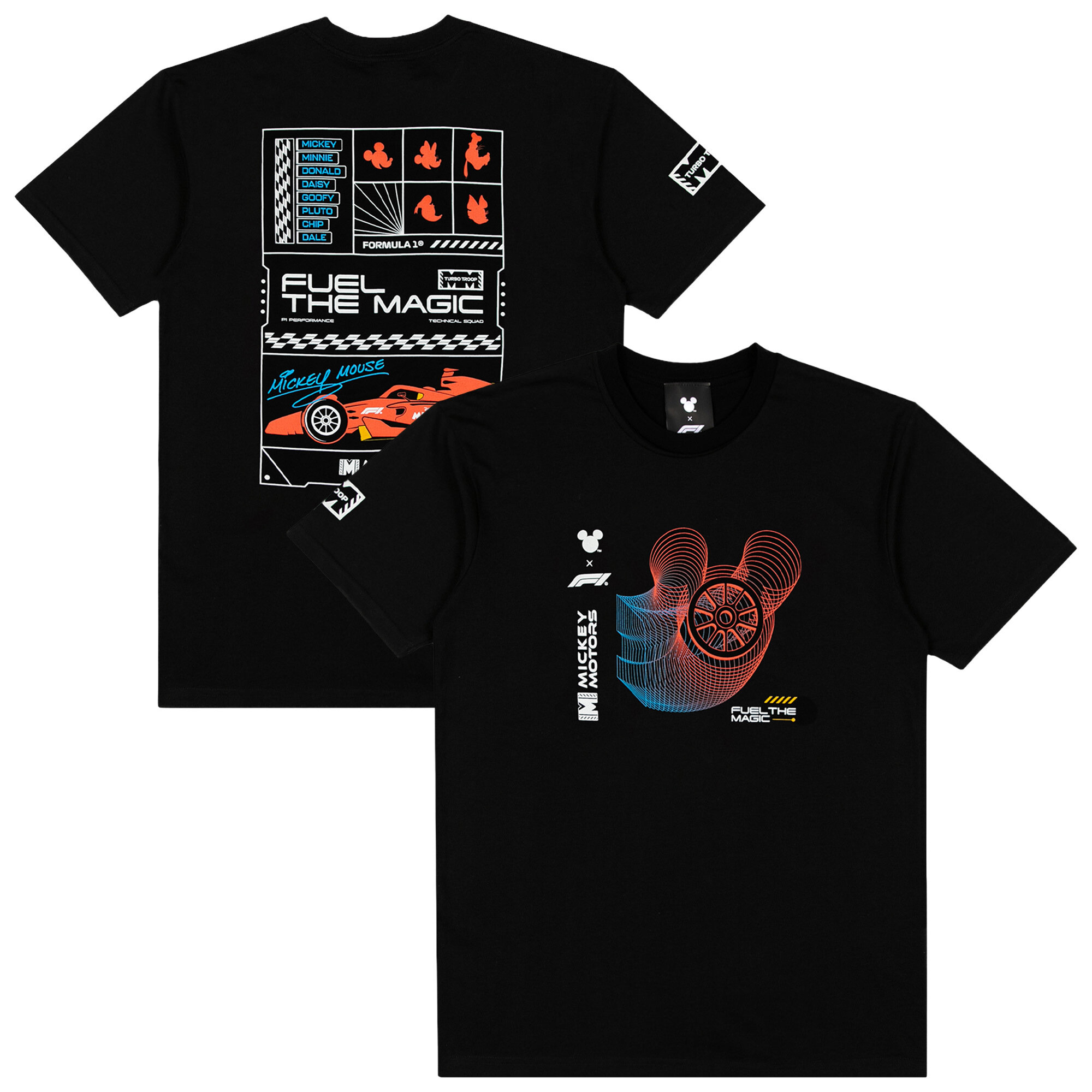 Maglietta Formula 1 X Disney Race Grid - Nera