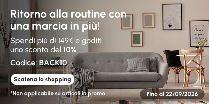 Sconto Flash: 10€ per ordini superiori a 149€