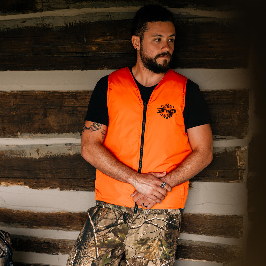 GILET REVERSIBILE DA UOMO HARLEY‑DAVIDSON<sup>&reg;</sup> X REALTREE<sup>&reg;</sup>