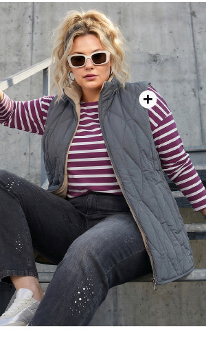 Gilet reversibile grigio per avventure outdoor stilose