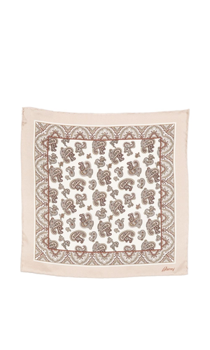 Printed silk pocket square