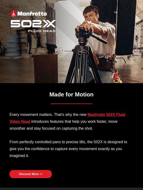 What makes the new 502X Fluid Video Head different?