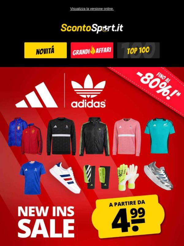 🔥 Mega saldi sulle novità adidas a partire da 4,99 €!