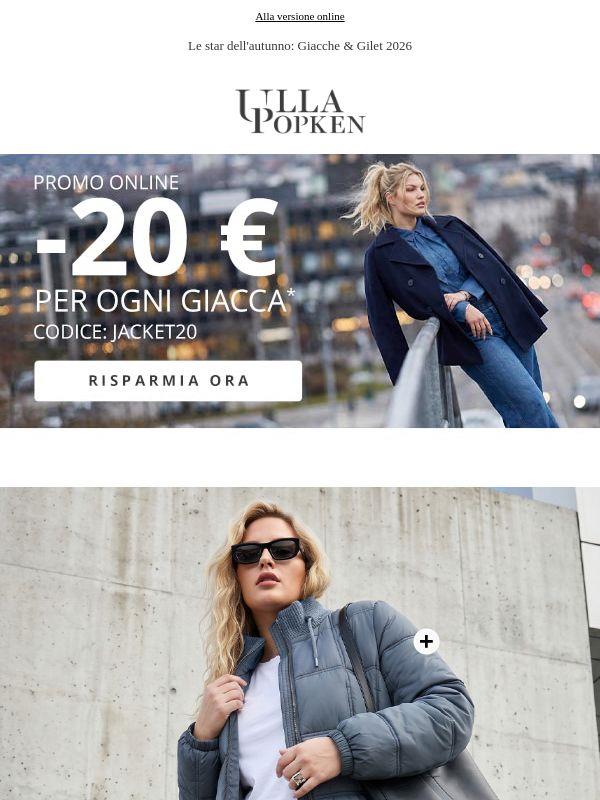 Termina oggi! Risparmia 20 € su ogni giacca 📢