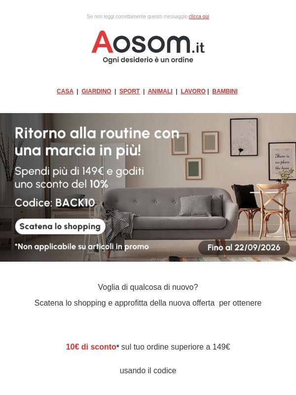 Extra sconto di 10€ sui tuoi acquisti