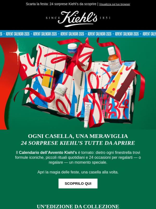 🎁É tornato il Calendario dell’Avvento Kiehl’s