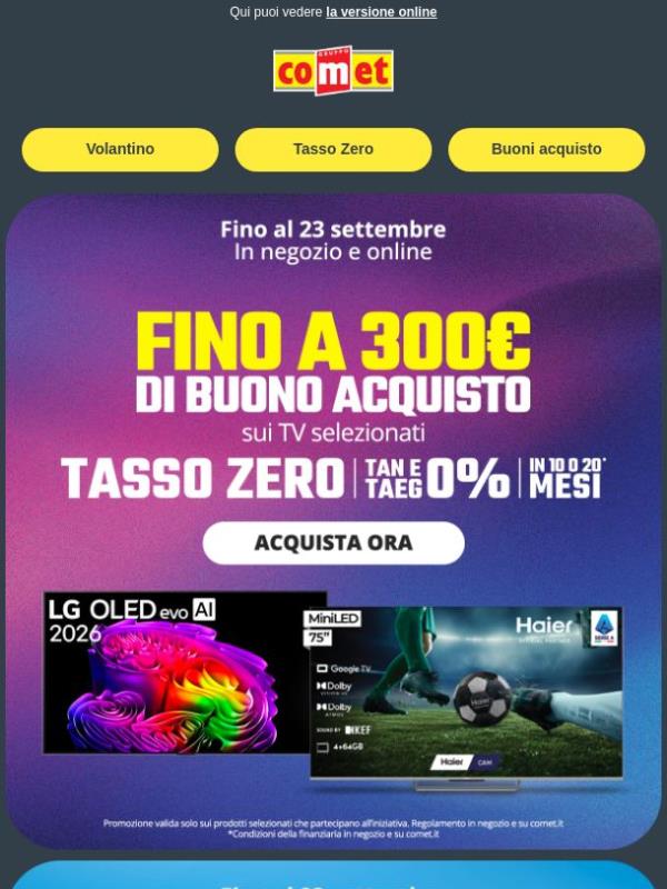 BUONI ACQUISTO FINO A 300€🤑